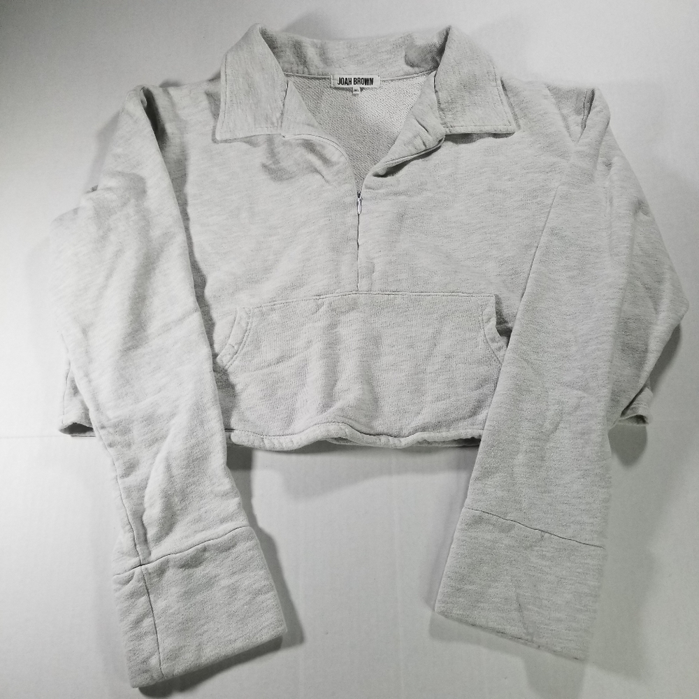 Joah Brown Light Gray Cowl Neck Sweater